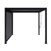 Zestaw Pergola ogrodowa tarasowa aluminiowa NORDVIC Skyline 3 x 3 m Antracyt + Roleta 3 m